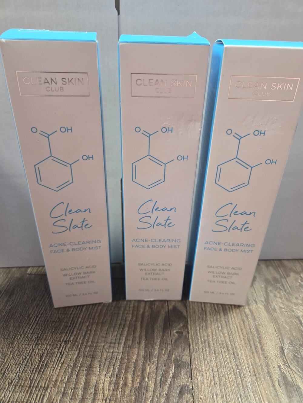 Clean Slate Clearing Acne-Clearing Face + Body Mist Spray NEW Lot of 3